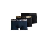 BOSS Herren Trunk 3P Gift Dreier-Pack eng anliegende Boxershorts aus Stretch-Baumwolle mit kurzem Bein und Monogramm-Bund