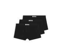 BOSS Herren Trunk 3P ONE Dreierpack Boxershorts aus Stretch-Baumwolle Schwarz001 L