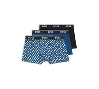 BOSS Herren Trunk 3P Power Desig Dreierpack eng anliegende Boxershorts mit kurzem Bein und Logo am Bund