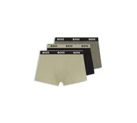 BOSS Herren Trunk 3P Power Desig Dreierpack eng anliegende Boxershorts mit kurzem Bein und Logo am Bund
