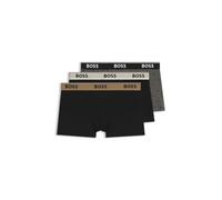 BOSS Dreierpack eng anliegende Boxershorts aus Stretch-Baumwolle mit kurzem Bein und Logo-Details - Style Trunk 3P Power Desig, 50554443 Schwarz XL