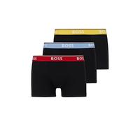 BOSS Herren Trunk 3P Power Dreier-Pack Boxershorts aus Stretch-Baumwolle mit Logo-Bund Gemustert M