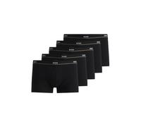 BOSS Fünfer-Pack eng anliegende Boxershorts aus Stretch-Baumwolle mit kurzem Bein und Logos am Bund - Style Trunk 5P Essential, 50534137 Schwarz M