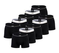 BOSS Herren Trunks, 10er Pack - Essential, Boxershorts, Cotton Stretch, Logo Schwarz 2XL