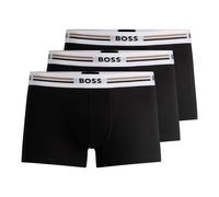 BOSS Herren Trunks, 3er Pack - 3P Revive, Boxershorts, Viskose Stretch, Logo Schwarz S