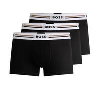 BOSS Herren Trunks, 3er Pack - 3P Revive, Boxershorts, Viskose Stretch, Logo Schwarz / S S Schwarz