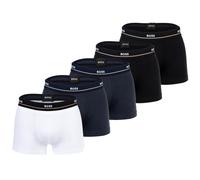 BOSS Fünfer-Pack Boxershorts aus Stretch-Baumwolle mit Logos am Bund - Style Trunk 5P Essential, 50475275 Schwarz / Weiß / Blau L