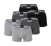 BOSS Herren Trunks, 6er Pack - 6P Power, Boxershorts, Cotton Stretch, Logo, uni Grau / 2XL XXL Grau