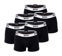 BOSS Herren Trunks, 6er Pack - 6P Power, Boxershorts, Cotton Stretch, Logo, uni Schwarz/Weiß / 2XL XXL Schwarz