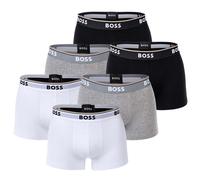 BOSS Herren Trunks, 6er Pack - 6P Power, Boxershorts, Cotton Stretch, Logo, uni Weiß/Grau/Schwarz / XL XL Grau