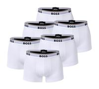 BOSS Herren Trunks, 6er Pack - 6P Power, Boxershorts, Cotton Stretch, Logo, uni Weiß / L L Weiß