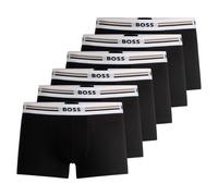 BOSS Herren Trunks, 6er Pack - 6P Revive, Boxershorts, Viskose Stretch, Logo Schwarz / 2XL XXL Schwarz