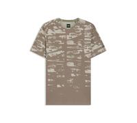 BOSS Herren TS Active Repeat Active Slim-Fit T-Shirt mit Jacquard-Muster Hellgrün L