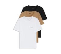 BOSS Herren Classic T-Shirts Kurzarm Shirts Pure Cotton Crew-Neck 3er Pack, Farbe:Mehrfarbig, Artikel:-265 beige/White/Black, Größe:M