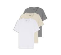 BOSS Slim Fit T-Shirts aus reiner Baumwolle im 3er-Pack in Mittelgrau, Größe XL