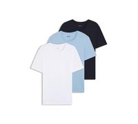 BOSS Herren TShirtRN 3P Classic Dreier-Pack T-Shirts aus Baumwoll-Jersey mit Logo Hellblau L