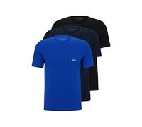 BOSS Herren Classic T-Shirts Kurzarm Shirts Pure Cotton Crew-Neck 3er Pack, Farbe:Mehrfarbig, Artikel:-460 Black/Navy/Blue, Größe:S