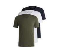 BOSS Dreier-Pack T-Shirts mit Logo-Stickerei - Style TShirtRN 3P Classic, 50505810 Blau / Weiß / Grün L