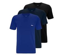 BOSS Herren TShirtRN 3P Classic Dreierpack Markenunterwäsche T-Shirts aus Baumwolle, -460 Schwarz/Marineblau/Blau, S