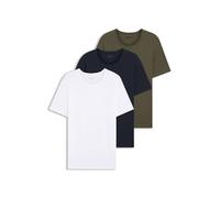 BOSS Dreier-Pack T-Shirts mit Logo-Stickerei - Style TShirtRN 3P Classic, 50505810 Blau / Weiß / Grün M