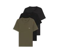 BOSS T-Shirts TShirtRN 3P Classic – 3er-Pack, 100% Baumwolle, Logo-Stickerei – Schwarz/Grau/Grün M