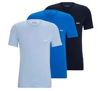 BOSS Herren TShirtRN 3P Classic Underwear_T_Shirt, Open Miscellaneous (DE/NL/SE/PL, Alphanumerisch, L, Regular, Regular, Hellblau/Blau/Dunkelblau)