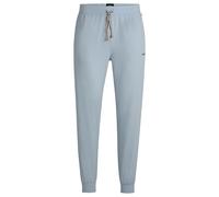 BOSS Herren Unique Pants Cuff CW Pyjama-Hose aus Stretch-Baumwolle mit Logo-Print Hellblau M