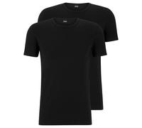 T-Shirt BOSS, Damen, Gr. L (52), schwarz, Single Jersey, Obermaterial: 95% Baumwolle, 5% Elasthan, Rundhals, Shirts T-Shirt (86435938-L) schwarz