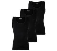 BOSS Herren Unterhemden, 3er Pack, gerippt - Tank Top RibClassic, Rundhals, Baumwolle Schwarz / S S Schwarz