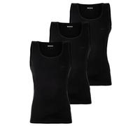 BOSS Herren Unterhemden, 3er Pack, gerippt - Tank Top RibClassic, Rundhals, Baumwolle Schwarz XL