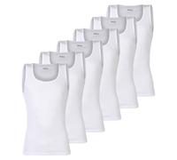BOSS Herren Unterhemden, 6er Pack, gerippt - Tank Top RibClassic, Rundhals, Baumwolle Weiß / 2XL XXL Weiß