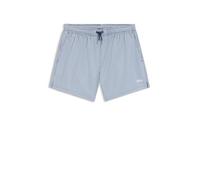 BOSS Badeshorts aus Seersucker-Gewebe mit Logo-Stickerei - Style Velvetfish, 50540042 Hellblau XL
