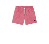 BOSS Herren Vibe Badeshorts mit feinem Print und Logo-Badge