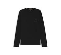Hugo Boss Pyjamaoberteil Waffle LS-Shirt Herren Rundhals 60% Baumwolle/40% Polyester Schwarz XL