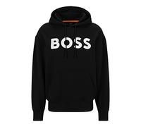BOSS Hoodie aus Baumwoll-Terry mit gummiertem Logo-Print - Style WebasicHood, 50487134 Schwarz XXL
