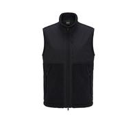 BOSS Teddy-Fleece-Weste mit Kontrast-Einsätzen und Logo - Style SW_Sveedy, 50574219 Schwarz L