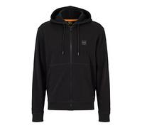 BOSS Herren Zetalky Kapuzenjacke aus Baumwoll-Terry mit Logo-Aufnäher