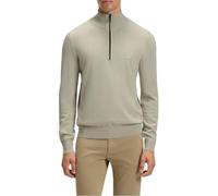 BOSS Herren Zetrust Sweatshirt aus Baumwoll-Terry mit Reißverschluss am Kragen und Logo-Aufnäher