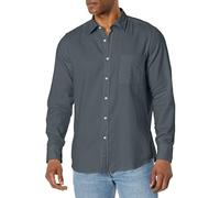 BOSS Herrenhemd aus weichem Flanell mit Knopfleiste, Dunkelblaugrün, XX-Large