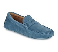 BOSS In Portugal gefertigte Mokassins aus Veloursleder mit Pennyloafer-Detail - Style Noel_Mocc_sdpeb, 50541750 Hellblau 41