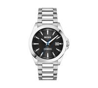 BOSS Silver-tone watch with black grooved dial - Style STRIKE, HB1514170 Silber ONESI