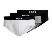 BOSS Slips HipBr 3P Icon – 3er-Pack, Stretch-Baumwolle, niedriger Bund – Weiß/Grau/Schwarz XL