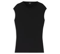 BOSS Hochgeschlossenes Top aus mattem Gewebe - Style Elamma, 50541896 Schwarz L