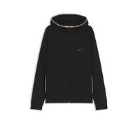 BOSS Hoodie aus Baumwoll-Mix mit Reißverschluss und Kontrast-Einfassung - Style Sense Hooded Jacket, 50566916 Schwarz M
