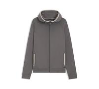 BOSS Hoodie aus Baumwoll-Mix mit Reißverschluss und Kontrast-Einfassung - Style Sense Hooded Jacket, 50557206 Dunkelgrau S