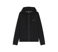 BOSS Hoodie aus Baumwoll-Terry mit kontrastfarbenem Reißverschluss - Style Authentic Jacket H, 50545573 Schwarz M