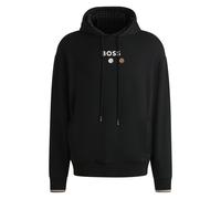BOSS Hoodie aus Baumwoll-Terry mit Tennis-Artwork - Style HOODIE BOSS OPEN 25, 50545708 Schwarz S