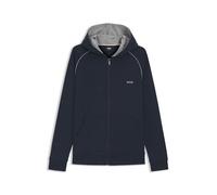 BOSS Herren Mix&Match Jacket H Hoodie aus Stretch-Baumwolle mit Reißverschluss und Kontrastpaspeln Dunkelblau S