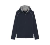 BOSS Herren Mix&Match Jacket H Hoodie aus Stretch-Baumwolle mit Reißverschluss und Kontrastpaspeln Dunkelblau M