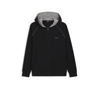 BOSS Hoodie mit Reißverschluss aus Stretch-Baumwolle mit Kontrastpaspeln - Style Mix&Match Jacket H, 50515392 Schwarz XS